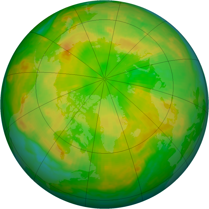 Arctic ozone map for 31 May 2000
